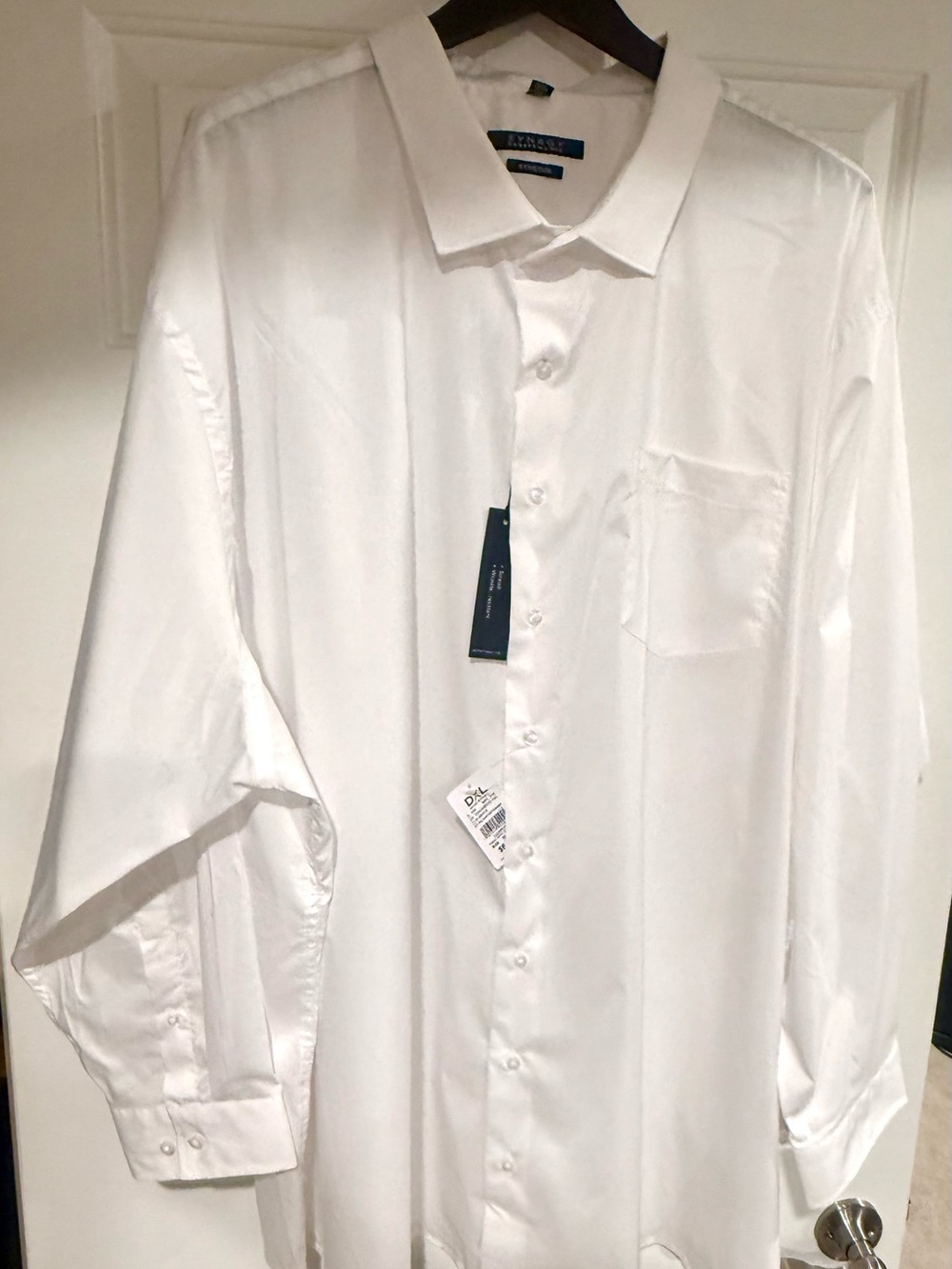 Synergy White Men's Button-Front Dress Shirt